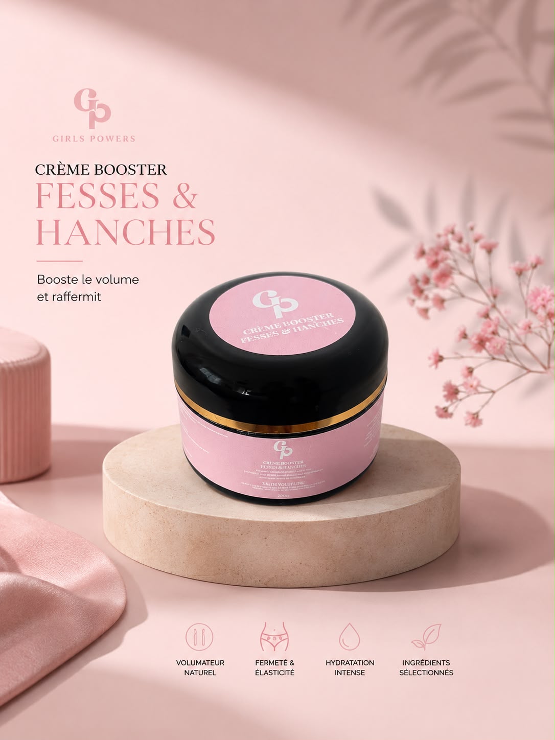Crème booster Fesses&hanches 7% de volufiline 200ml